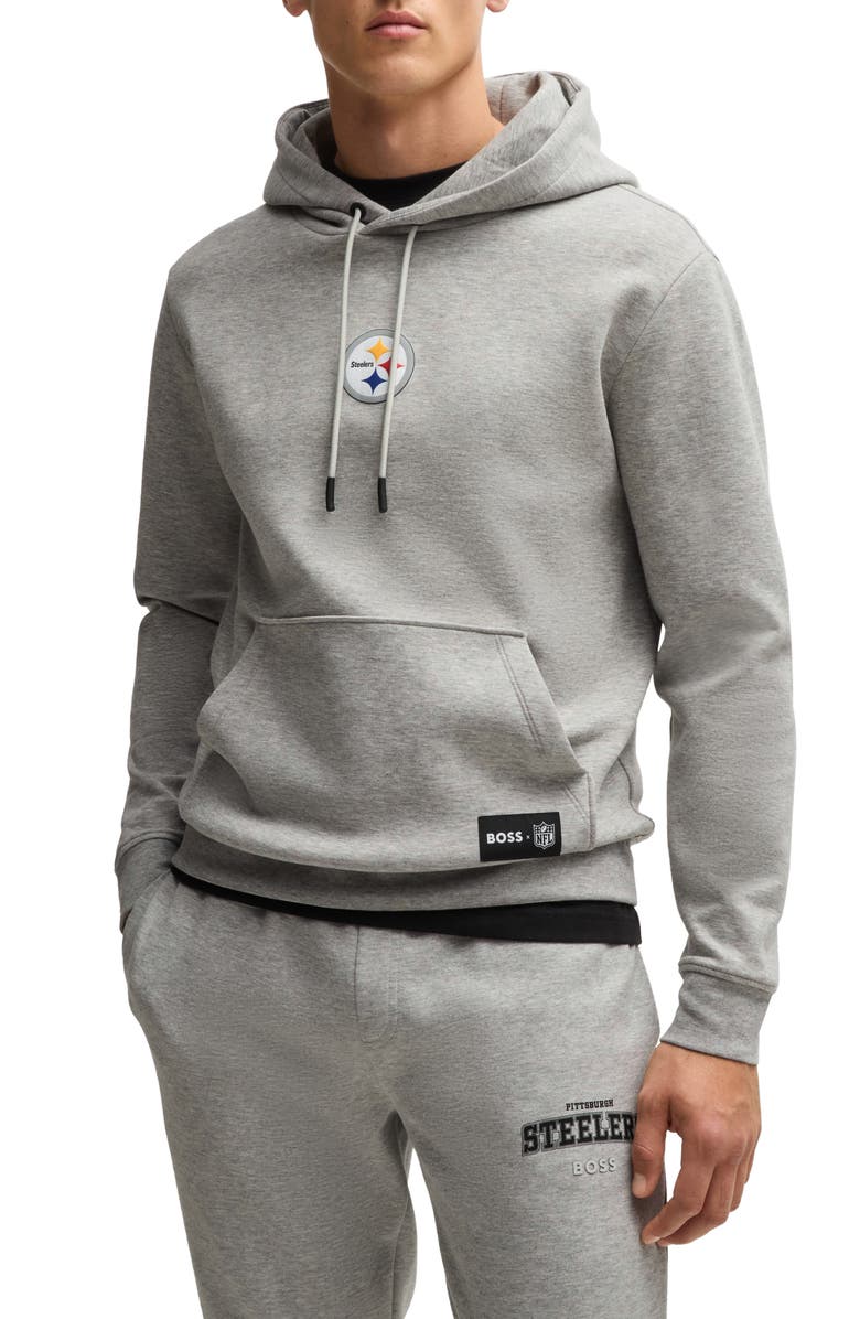 BOSS x NFL Woodson Graphic Hoodie, Main, color, Pittsburgh Steelers