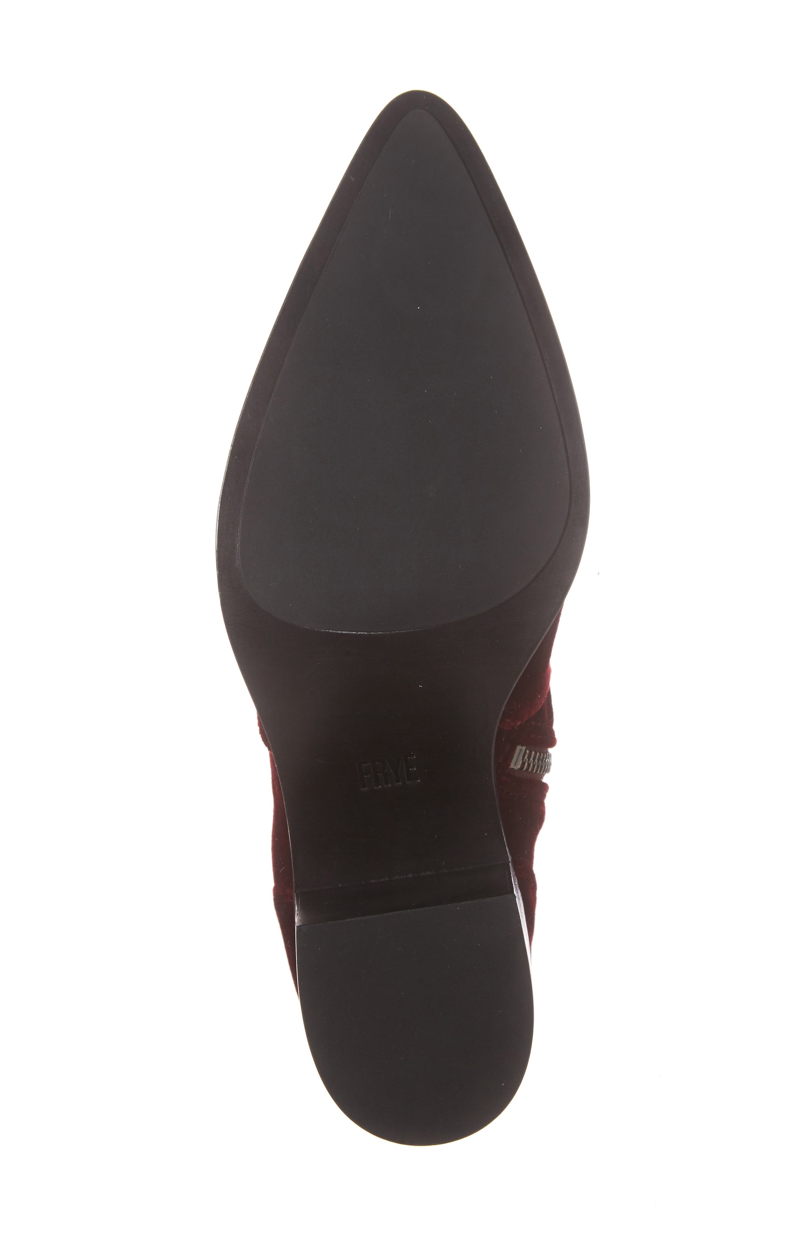 Frye Flynn Short Velvet Bootie, Alternate, color, 