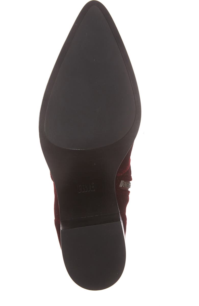 Frye Flynn Short Velvet Bootie, Alternate, color,
