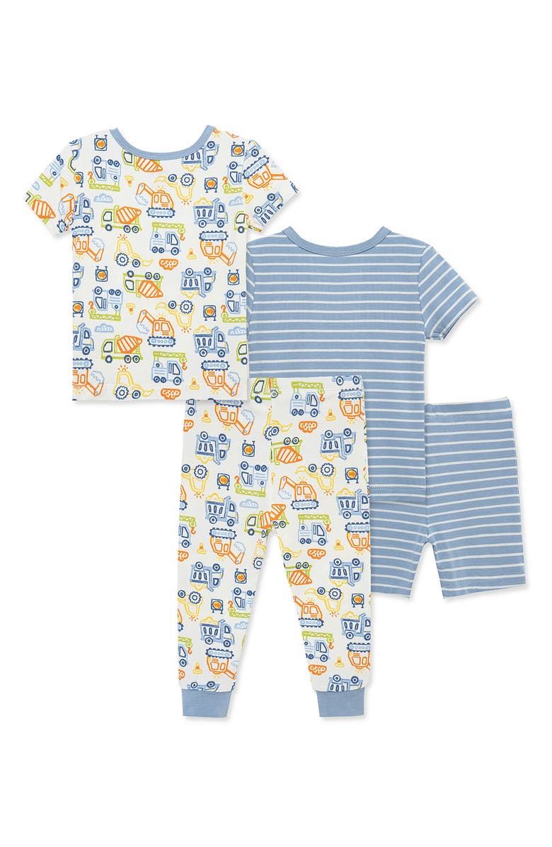 Little Me 2-Pack Construction Crew Stretch Viscose Pajamas Sets, Alternate, color, Blue