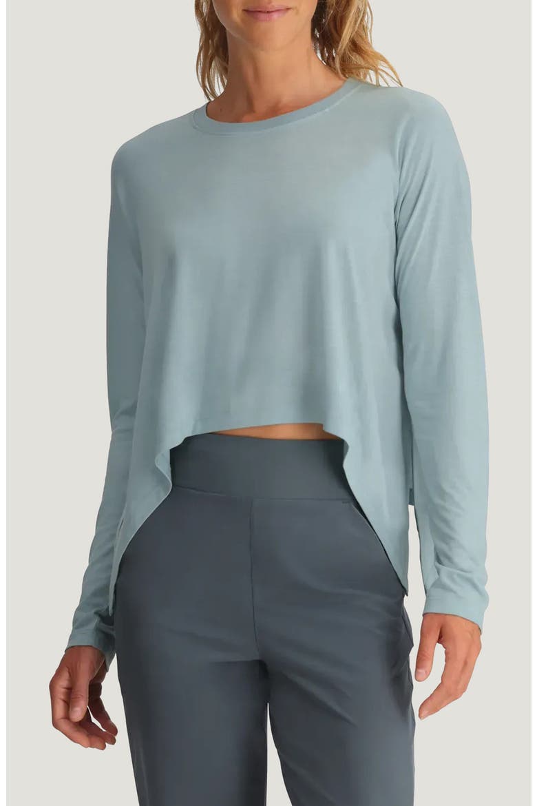 Crop Long Sleeve Top, Main, color, OCEAN MIST