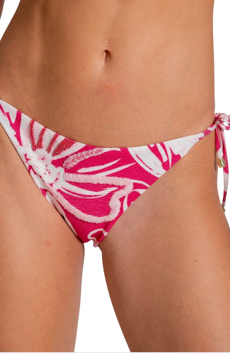 Cosita Linda Beaded Embroidered American Fit Side Tie Bikini Bottoms, Alternate, color, 
