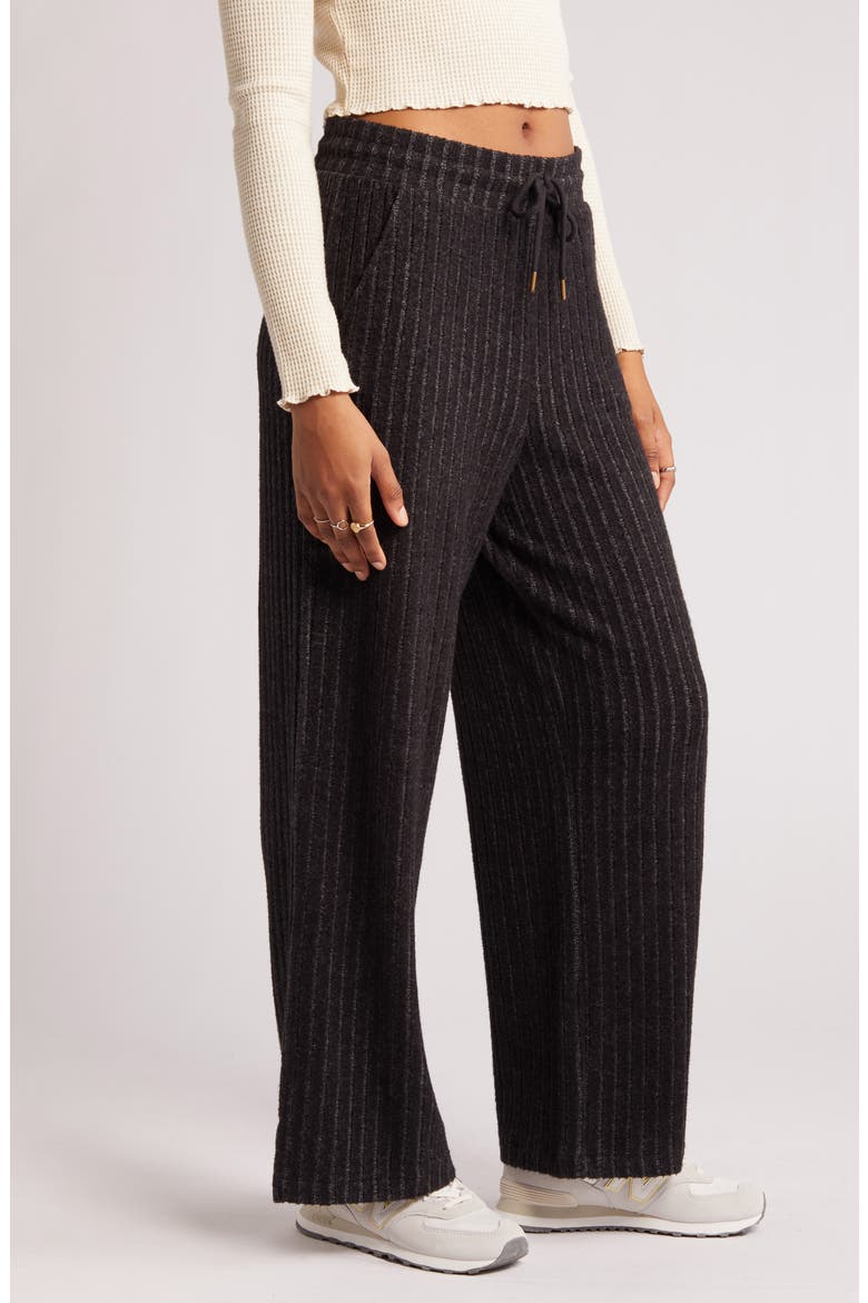 Cosy II Straight Leg Pants, Alternate, color, BLACK