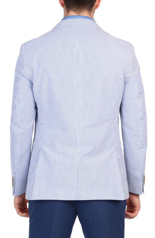 Tailorbyrd Seersucker Stripe Sport Coat In Navy