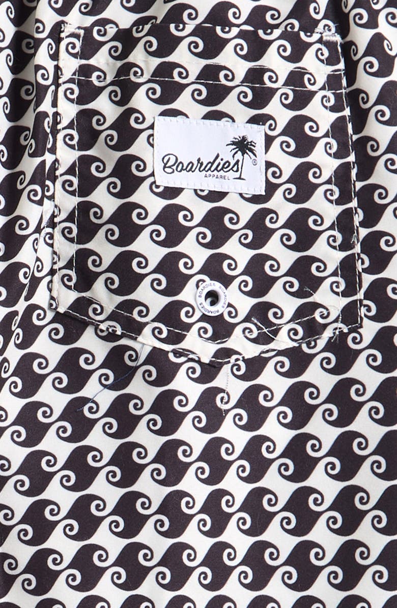 Boardies Kids
 Sea Hound Swim Trunks, Alternate, color, Black/ Cream