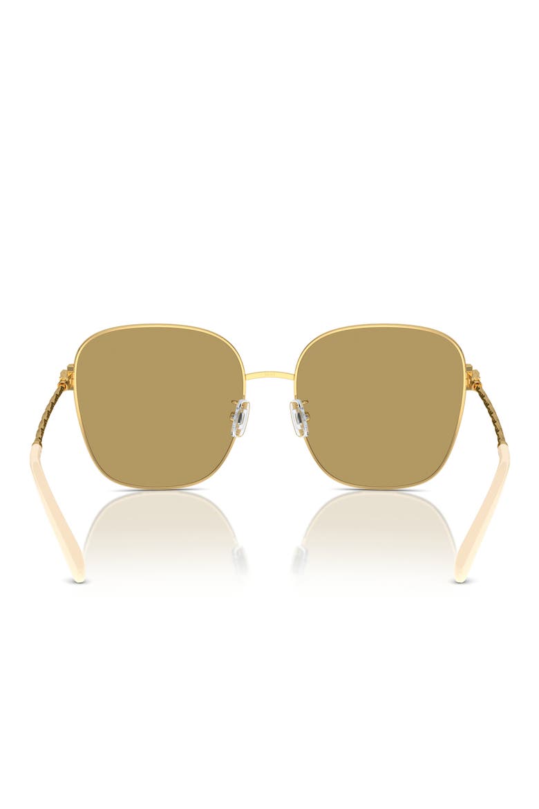 57mm Square Sunglasses, Alternate, color, GOLD