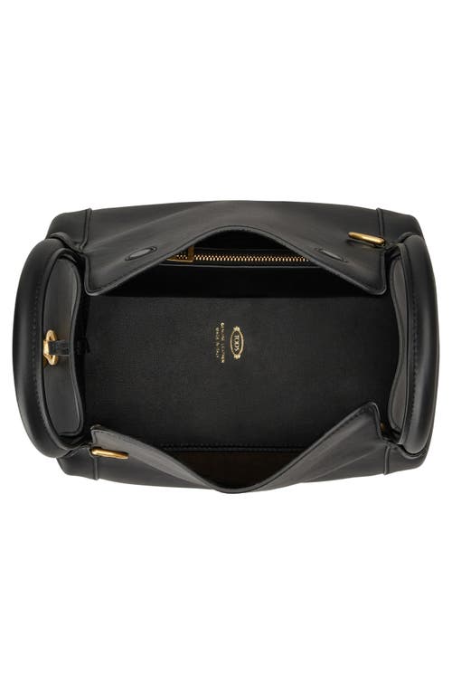 Tod's Mini Msc Leather Top Handle Bag In Nero