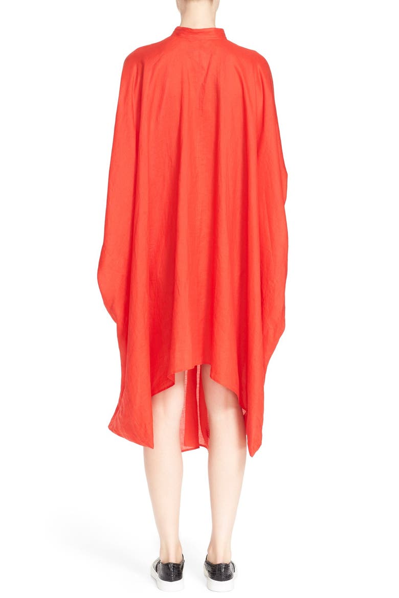 Drape Sleeve Linen Shirtdress, Alternate, color, RED
