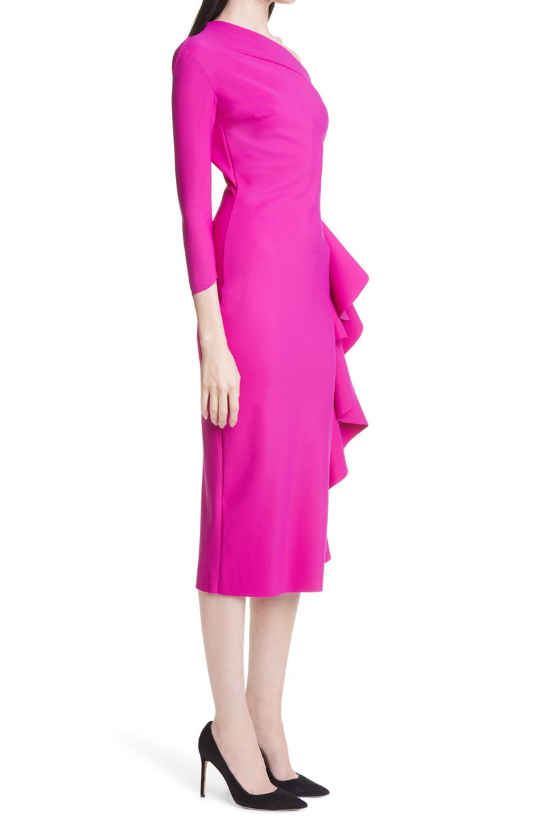 Chiara Boni La Petite Robe Sia Ruffle One-Shoulder Cocktail Dress, Alternate, color, 