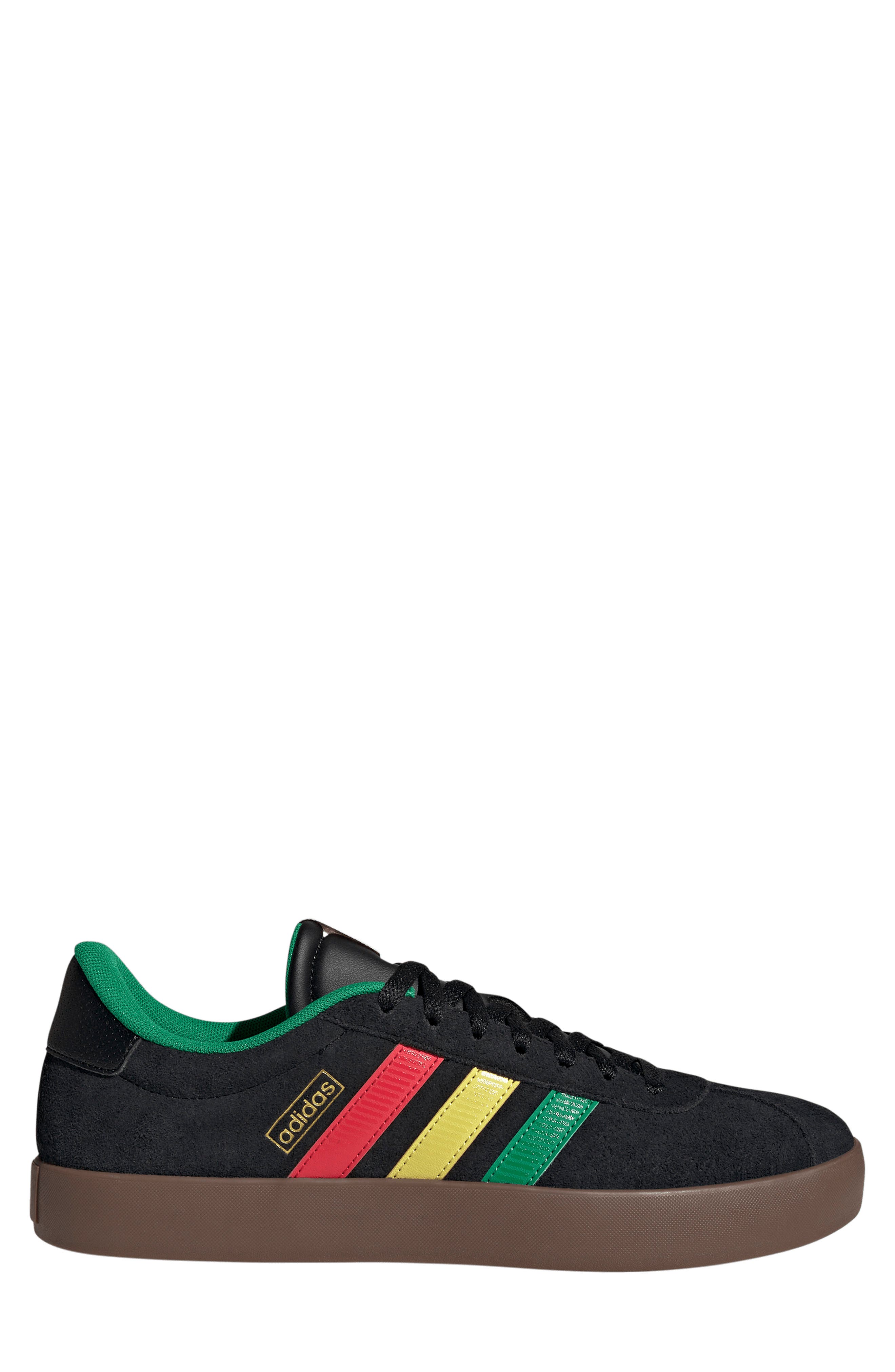 adidas VL Court 3.0 Sneaker, Alternate, color, Core Black/ Green/ Pure Ruby