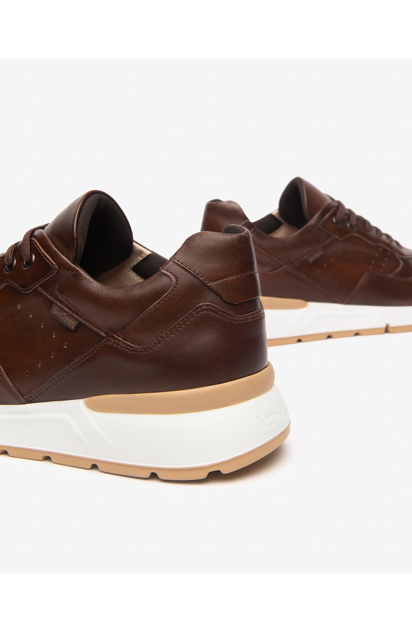 NeroGiardini Low Top Sneaker, Alternate, color, Chocolate