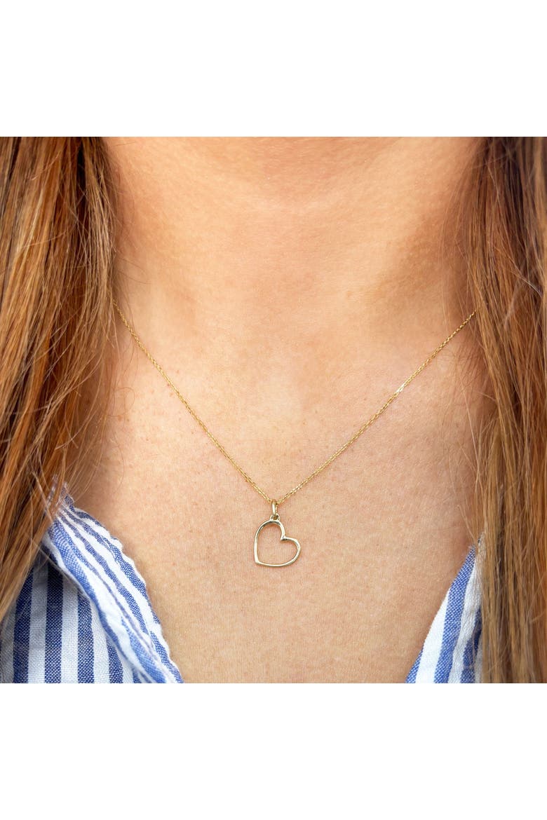 Mini Gold Heart Charm, Alternate, color, Yellow Gold