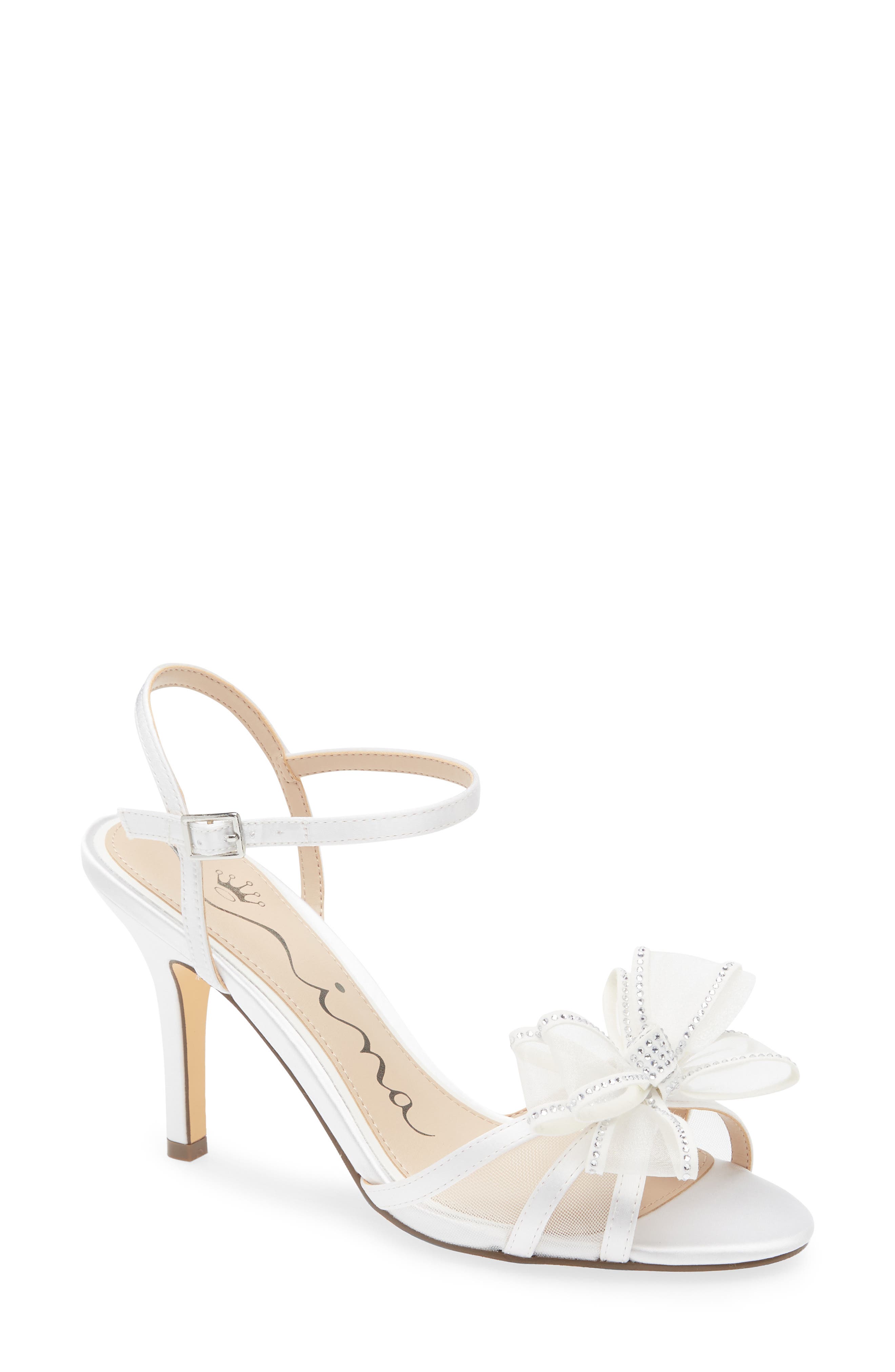 Nina Vayda Ankle Strap Sandal, Main, color, White