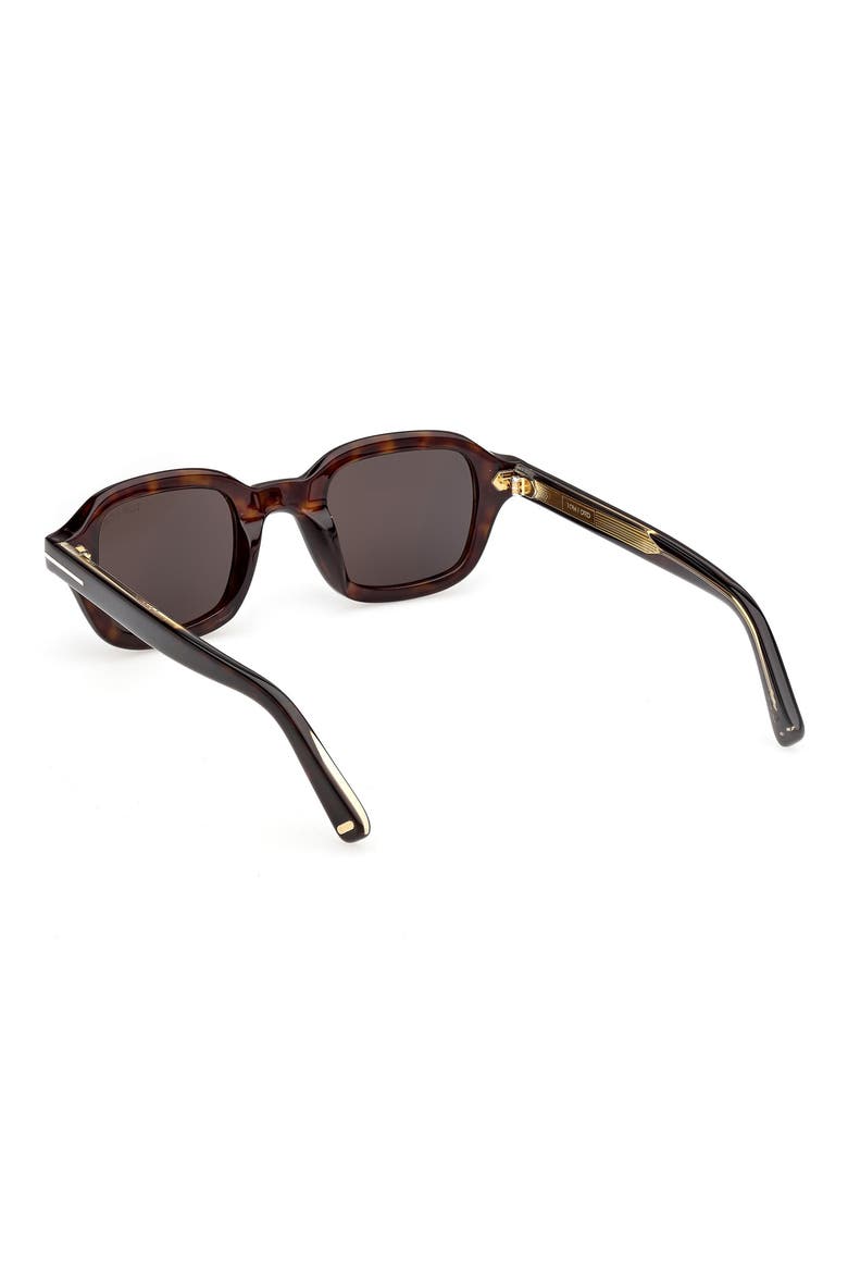 46mm Small Square Sunglasses, Alternate, color, HAVANA YELLOW GOLD / SMOKE