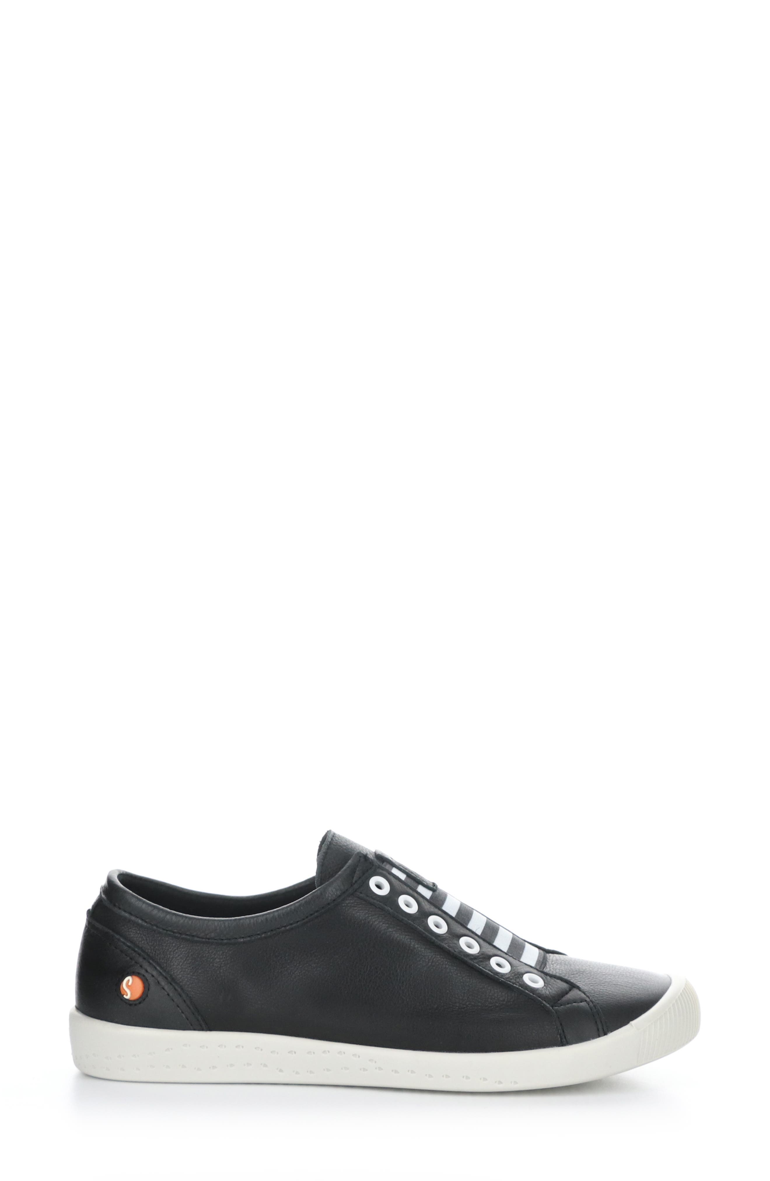 Softinos by Fly London Irit Low Top Sneaker, Alternate, color, Black Smooth Leather