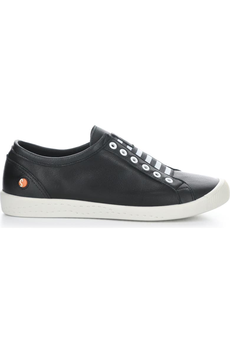 Softinos by Fly London Irit Low Top Sneaker, Alternate, color, Black Smooth Leather