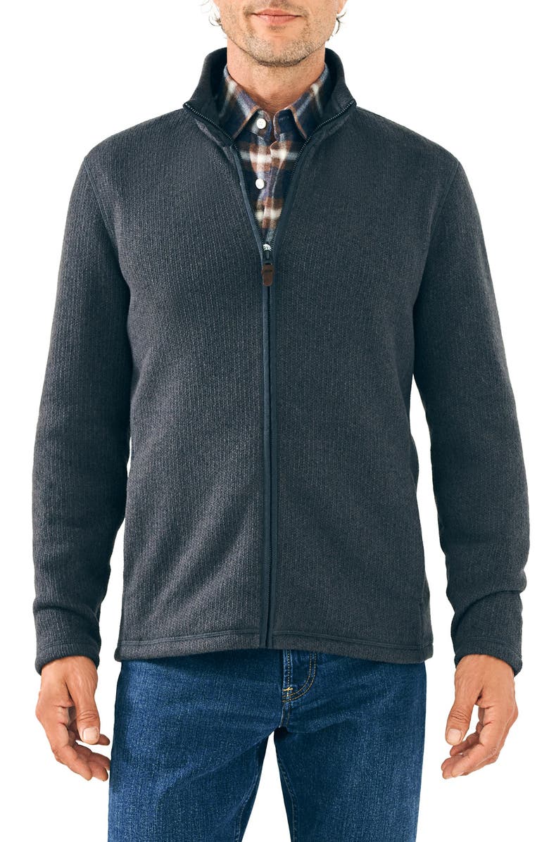 Faherty Sweater Fleece Zip Jacket, Main, color, 