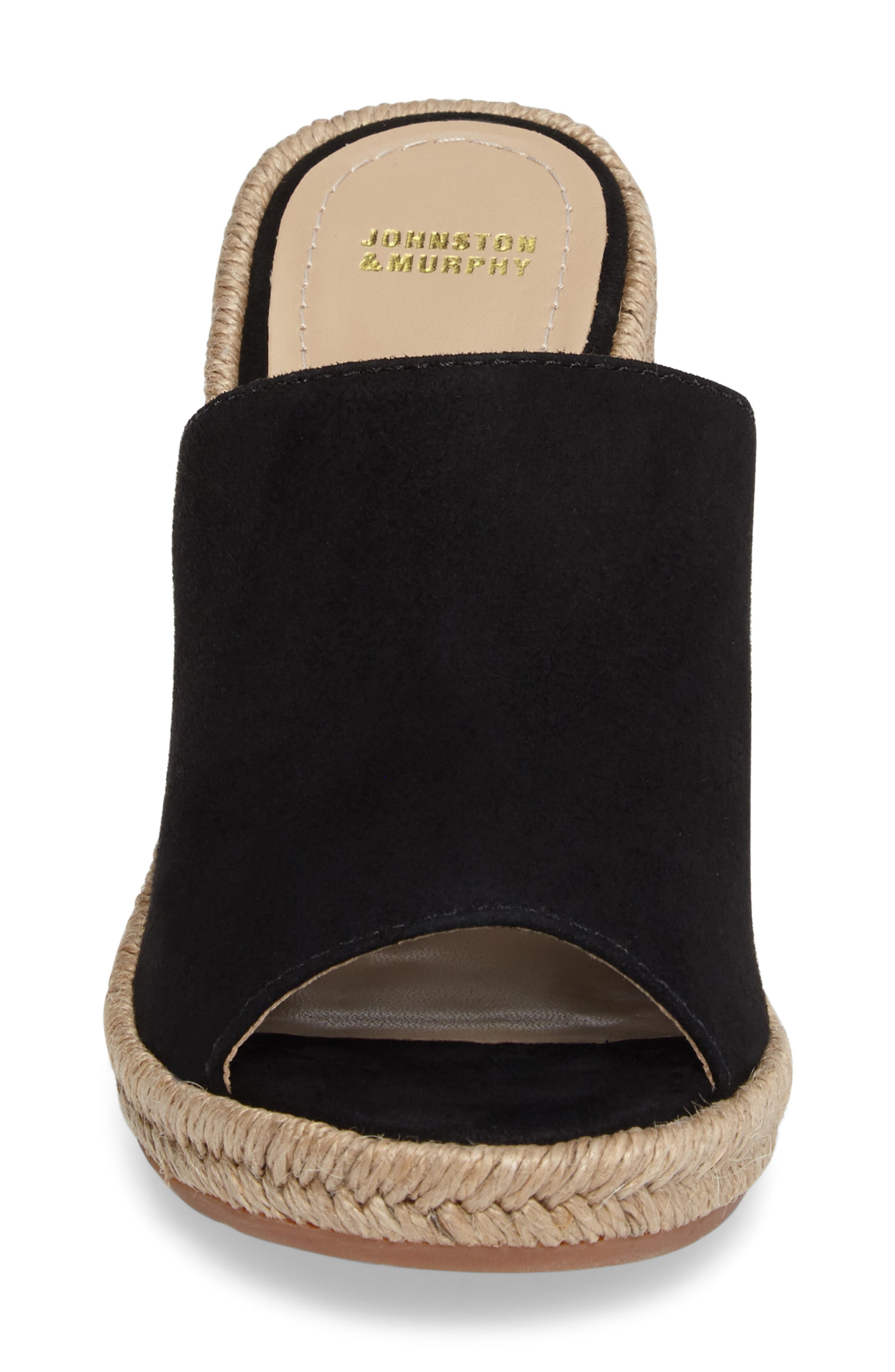 Myrah Wedge Slide Sandal, Alternate, color, BLACK SUEDE