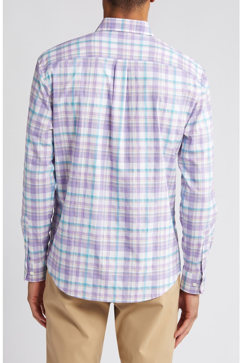 Matador PREP-FORMANCE Plaid Button-Down Shirt, Alternate, color, GRAPE