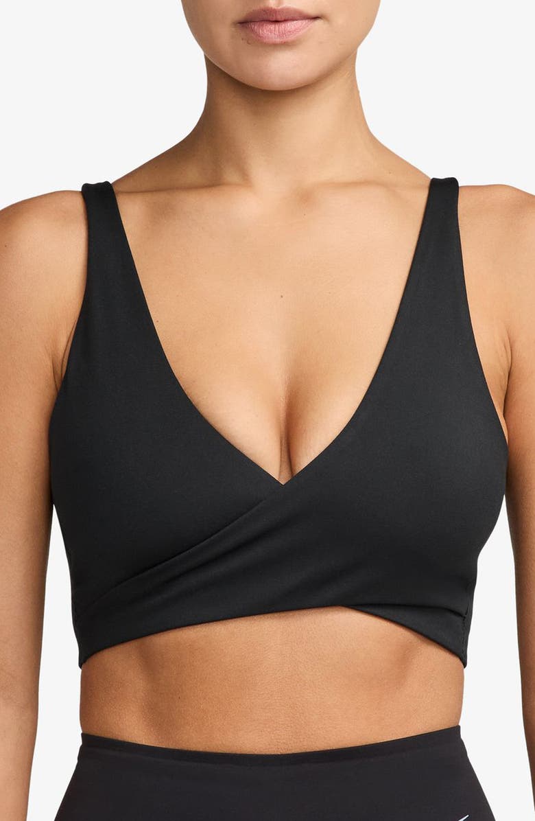 Nike Capsule Crossover Dri-FIT Light Support Padded Bra, Main, color, Black/ Dk Smoke Grey