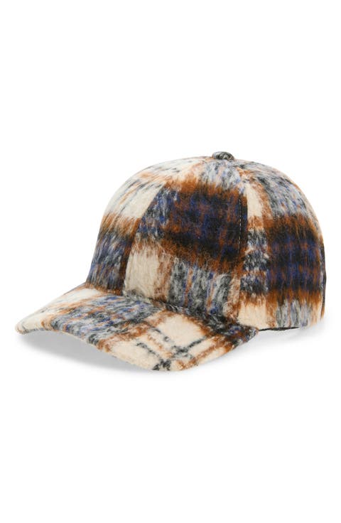 Brushed Plaid Adjustable Baseball Cap