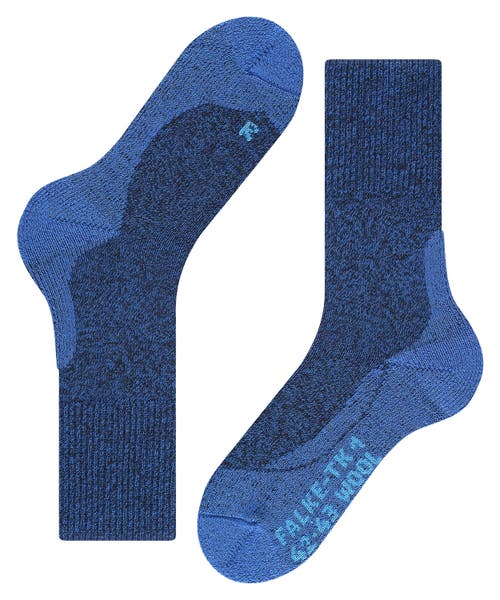 Falke Tk1 Adventure Wool Hiking Socks In Blue