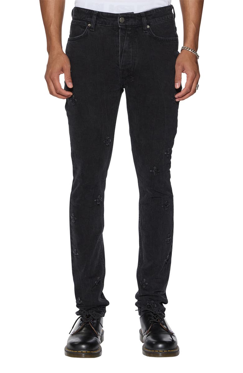 Ksubi Van Winkle Black Marble Kplus Skinny Jeans, Main, color, 