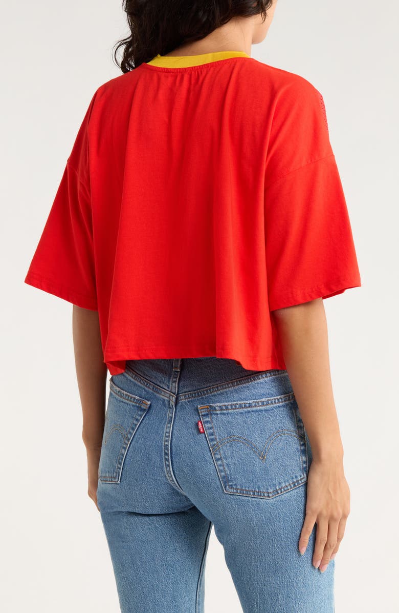 Goodie Two Sleeves Jeep Stripes Est. 1941 V-Neck T-Shirt, Alternate, color, Red