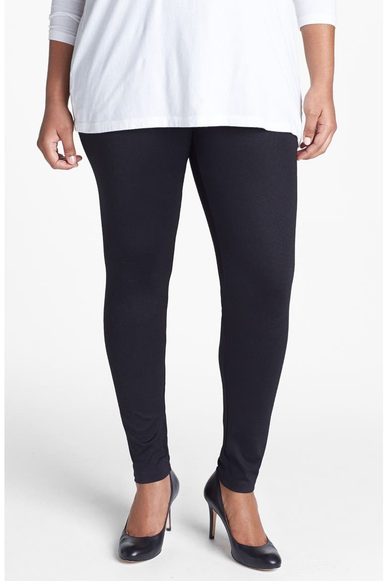 Ponte Knit Leggings, Main, color, BLACK