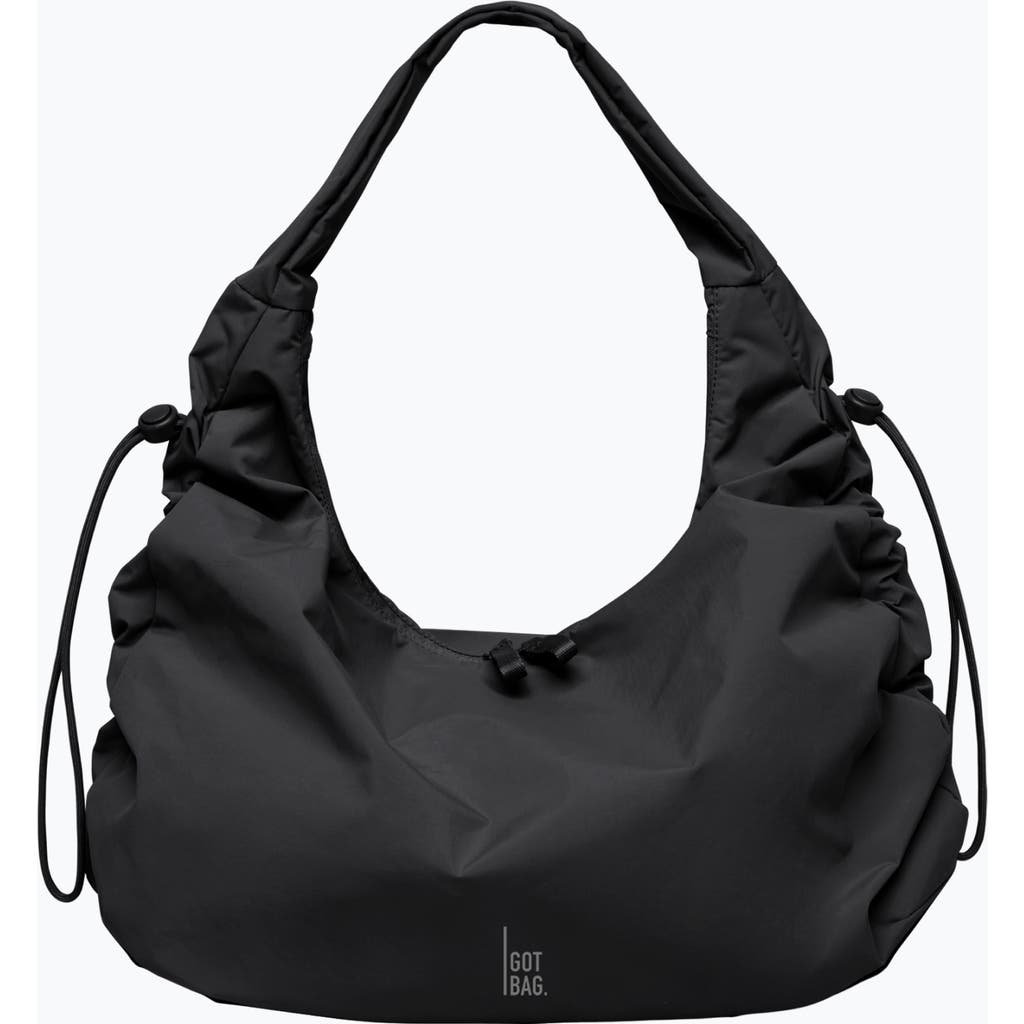 Got Bag Mellow Bag Recycled Nylon Slouchy Hobo In Black