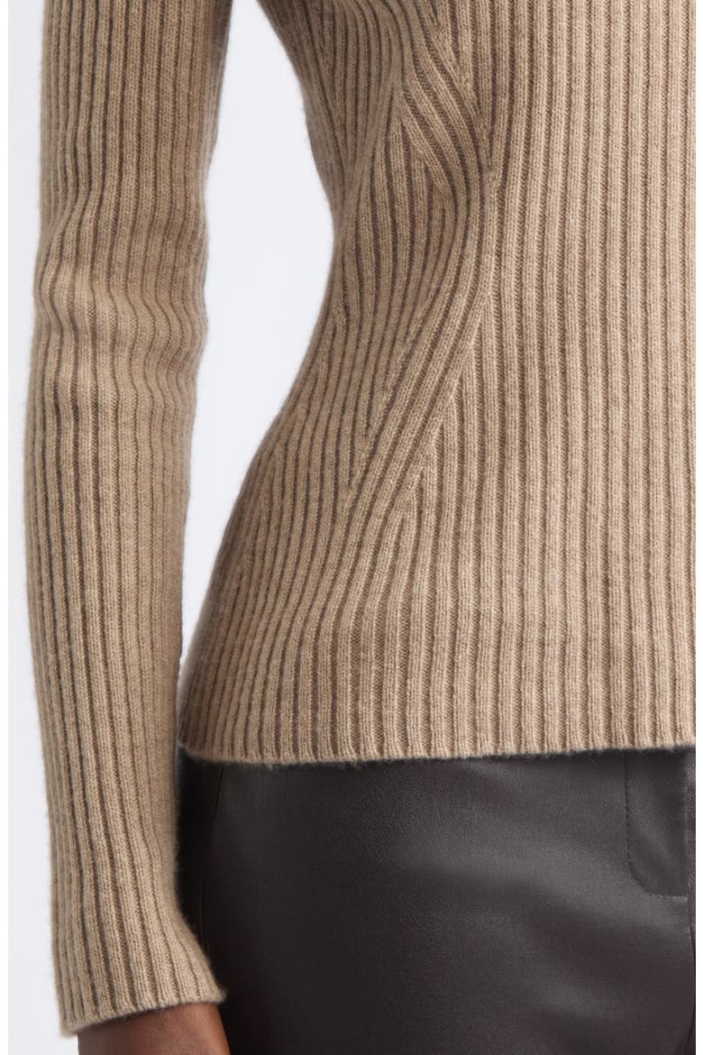 Cashmere Turtleneck Sweater, Alternate, color, HICKORY MELANGE