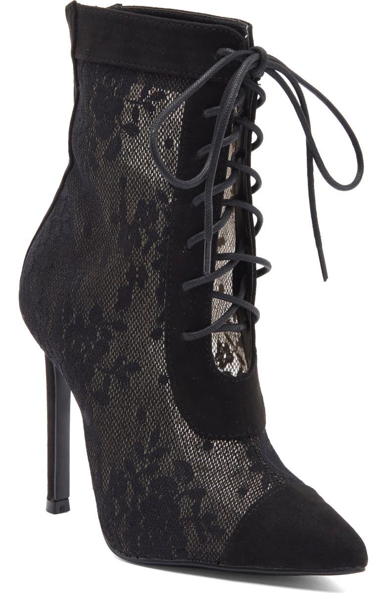 WILD DIVA LOUNGE Shaya Sheer Lace Boot, Main, color,