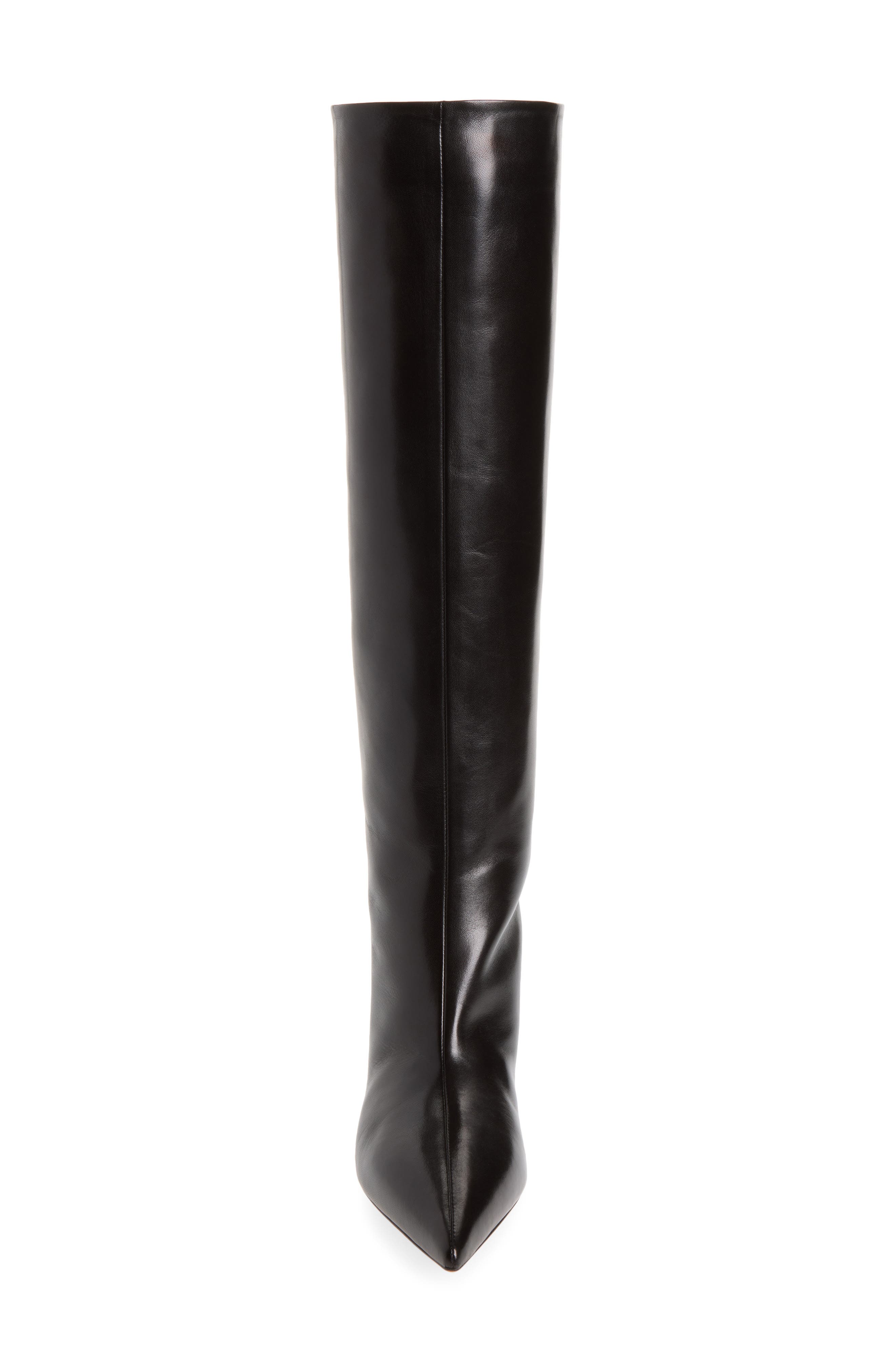 Babouche Kitten Heel Knee High Boot, Alternate, color, BLACK