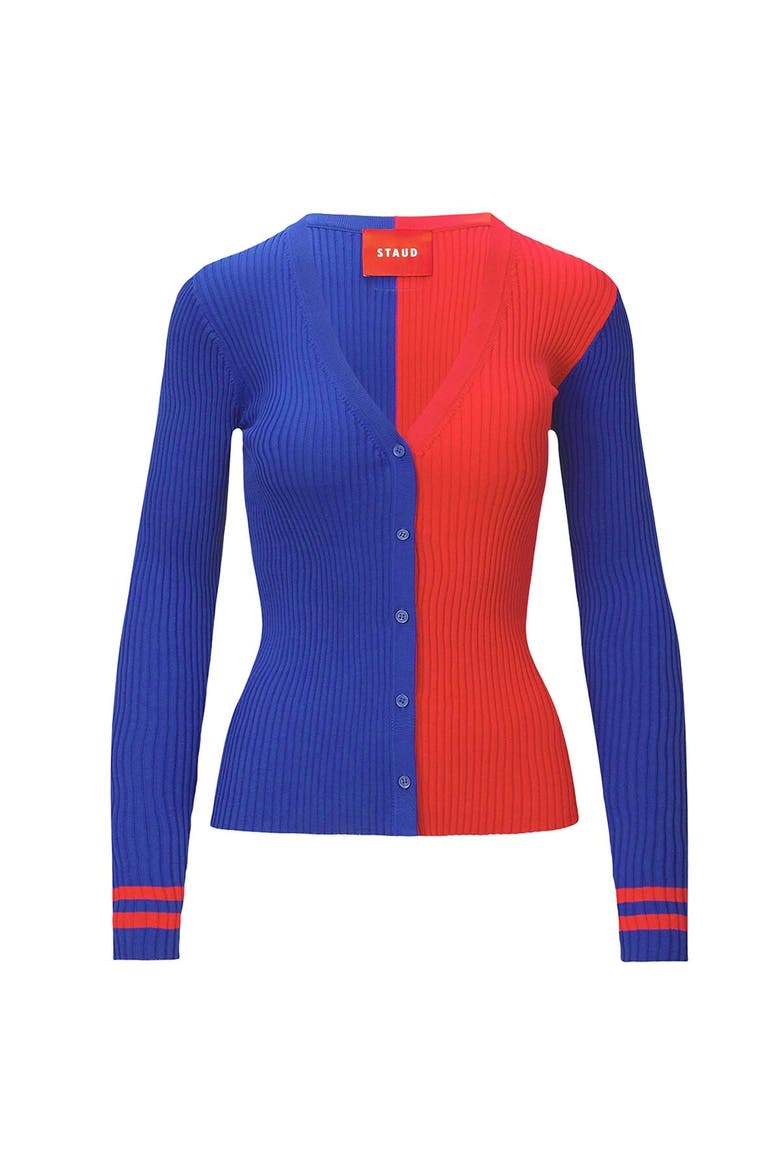 Women's STAUD Royal/Red New York Giants Cargo Sweater, Alternate, color, Royal