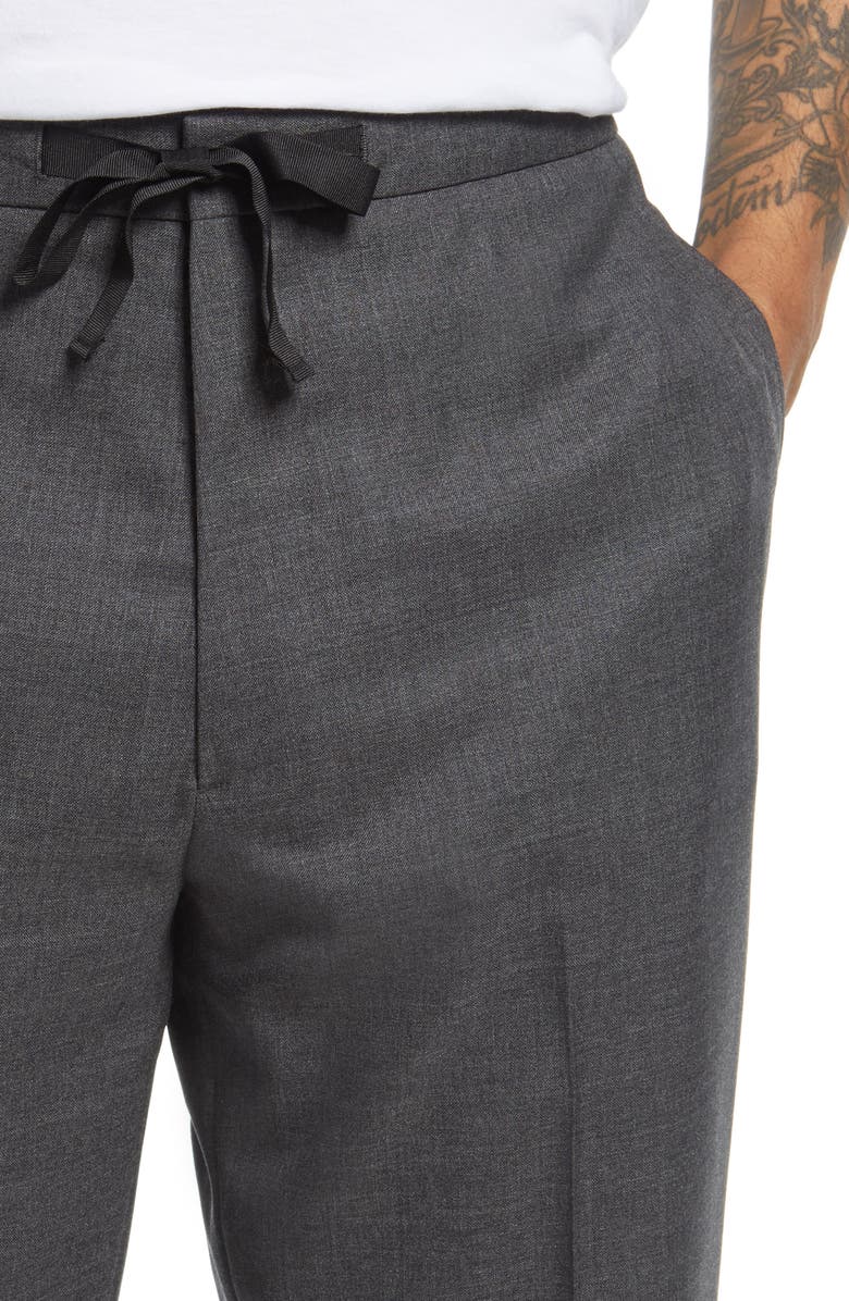 Officine Générale Joseph Pleated Fresco Wool Drawstring Pants, Alternate, color, 