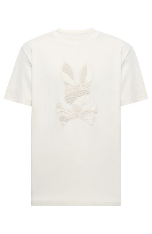 Psycho Bunny Baxter Embroidered Graphic T-shirt In Natural Linen