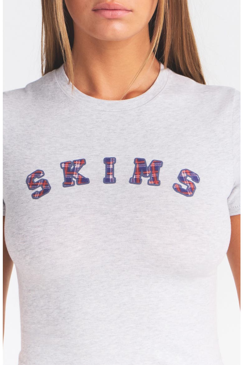 Cotton Jersey Logo T-Shirt, Alternate, color, LHG ARCHED SKIMS PLAID