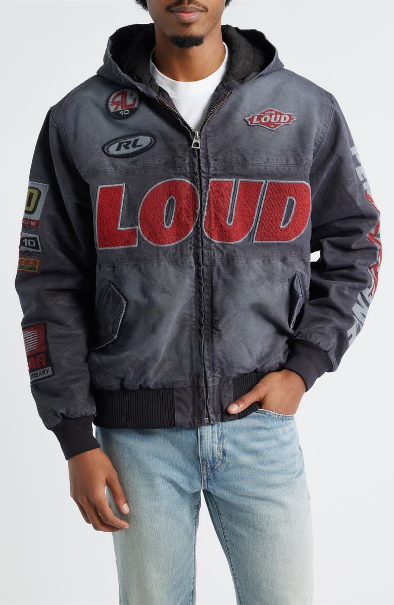 Rolling Loud Logo Cotton Mechanic's Jacket, Alternate, color, Grey