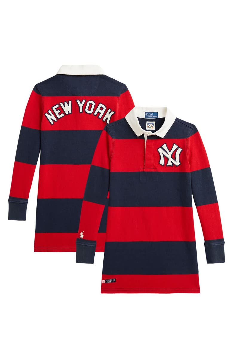 Polo Ralph Lauren Toddler Polo Ralph Lauren  Navy/Red Yankees  Rugby Dress, Alternate, color, 