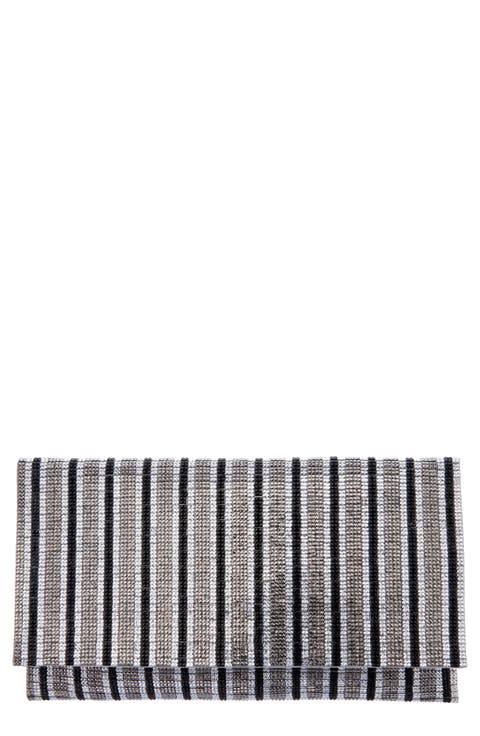 Crystal Stripe Clutch