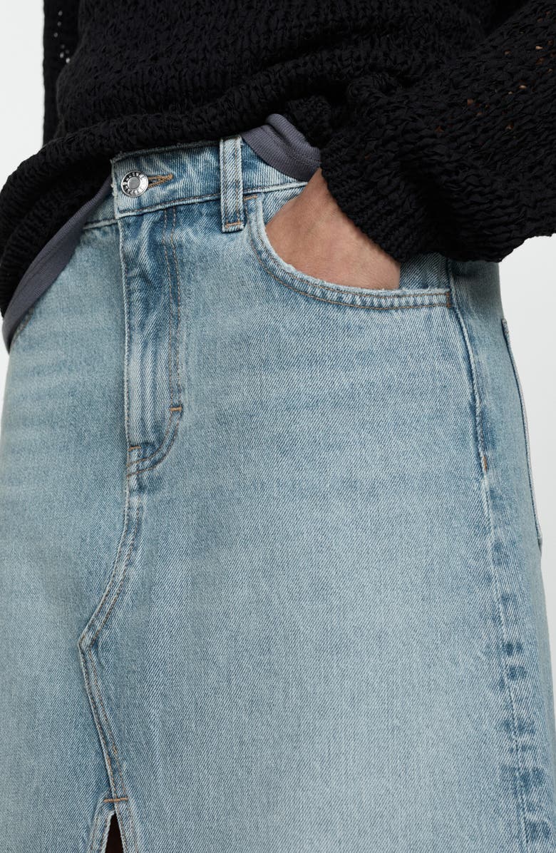 MANGO Denim Maxi Skirt, Alternate, color,