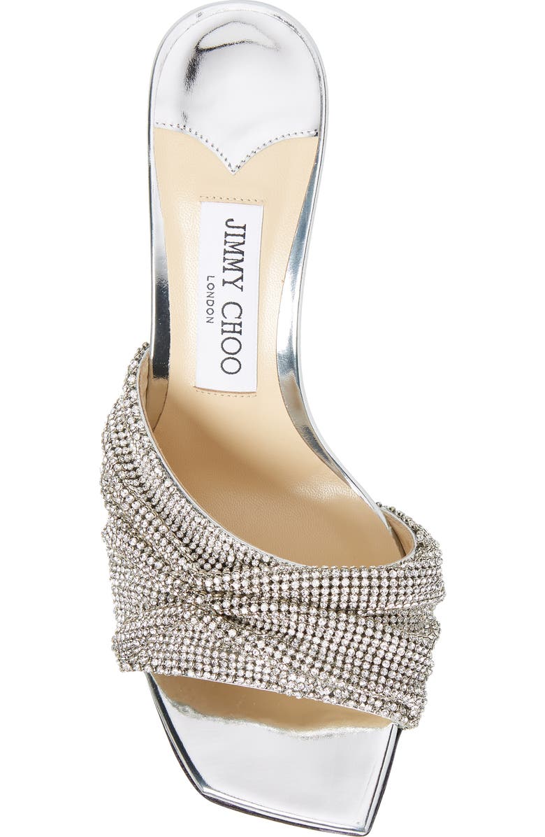 Jimmy Choo Naria Crystal Mesh Slide Sandal, Alternate, color,