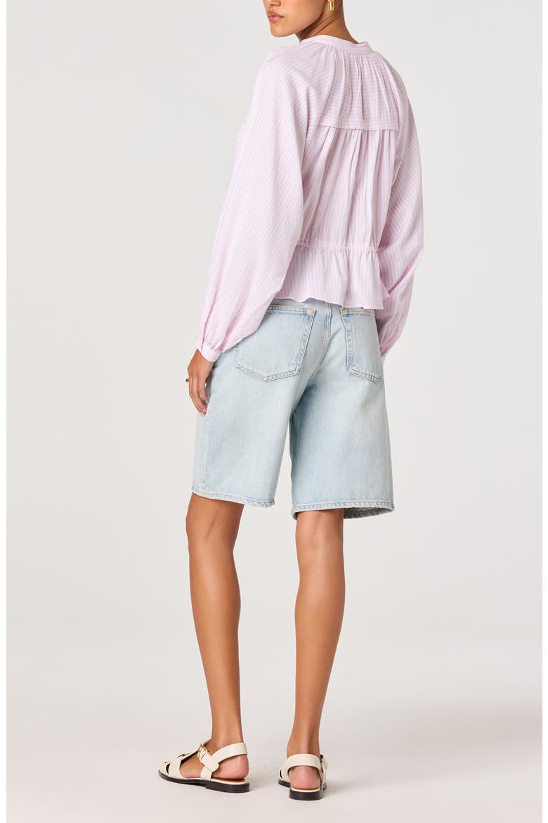 Jessalyn Long Sleeve Woven Shirt, Alternate, color, PINK STRIPE