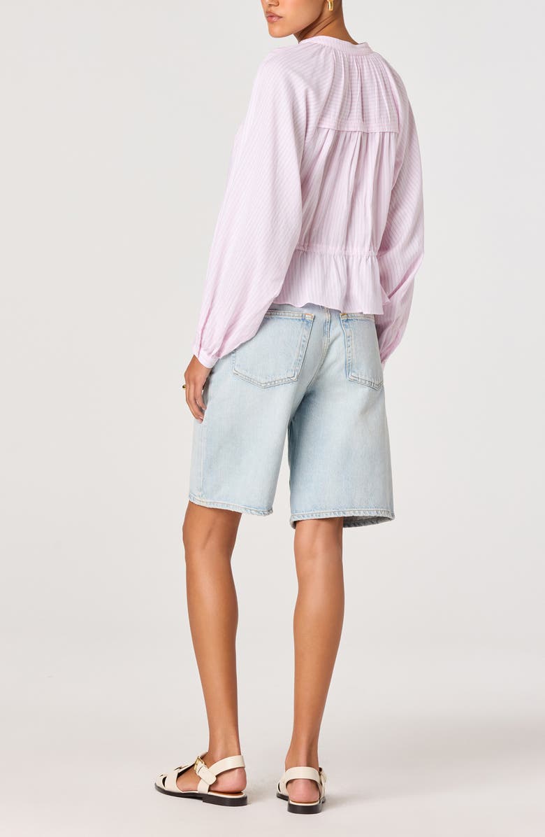 ASTR the Label Jessalyn Long Sleeve Woven Shirt, Alternate, color, Pink Stripe