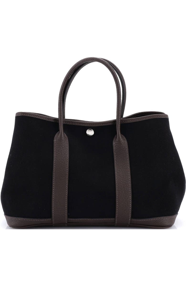 Pre-Owned Hermes Garden Party Tote Toile and Leather 30, Alternate, color, Ebene