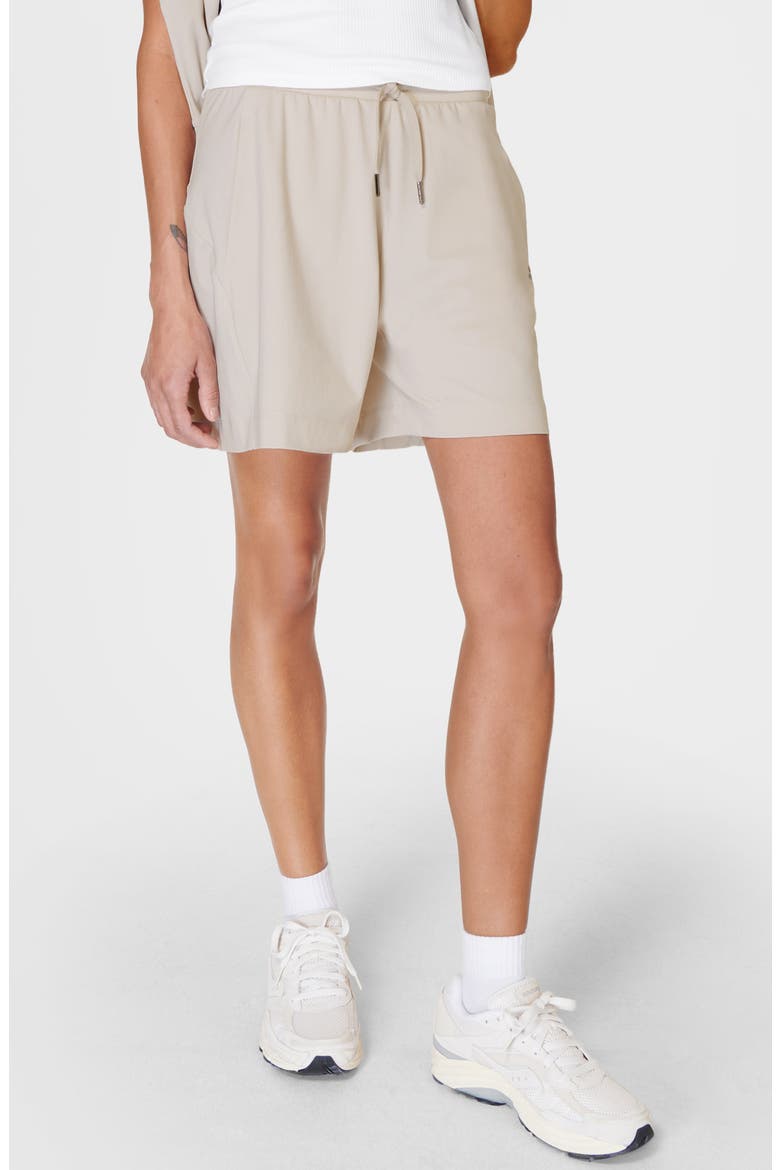 Explorer Tie Waist Shorts, Main, color, MINERAL BEIGE