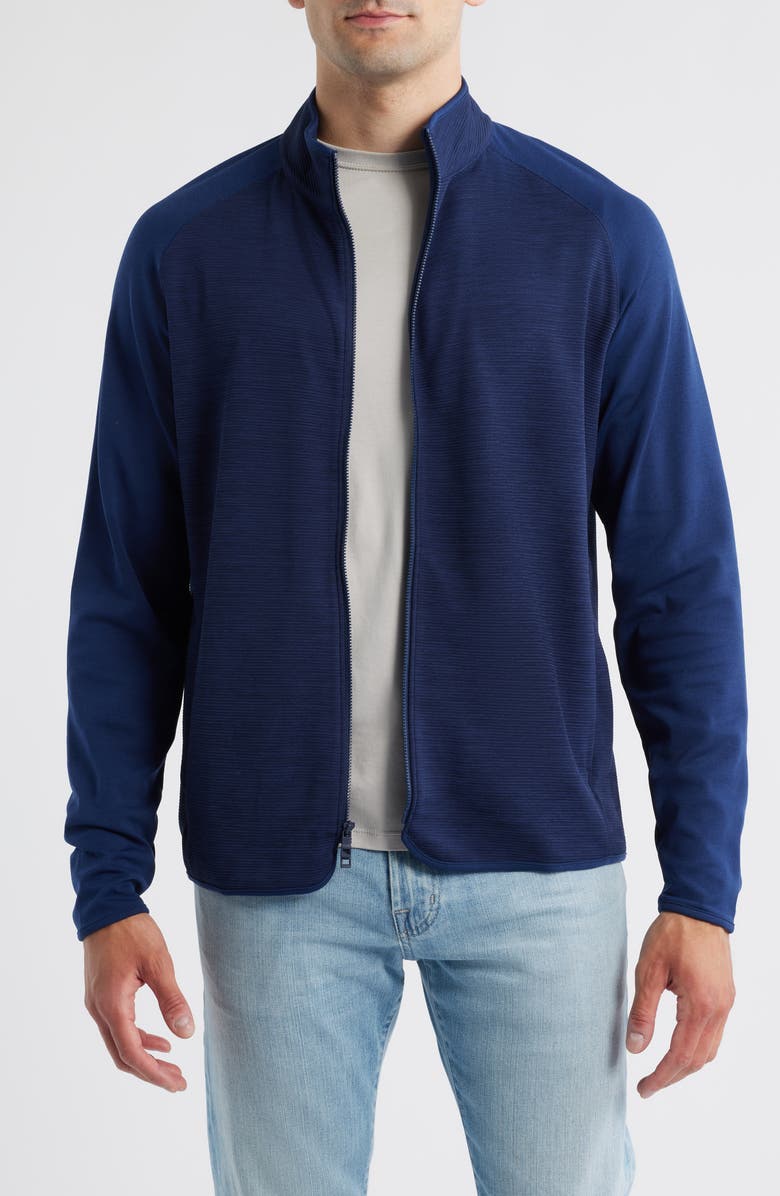 Peter Millar Vista Hybrid Performance Zip Jacket, Main, color, Navy