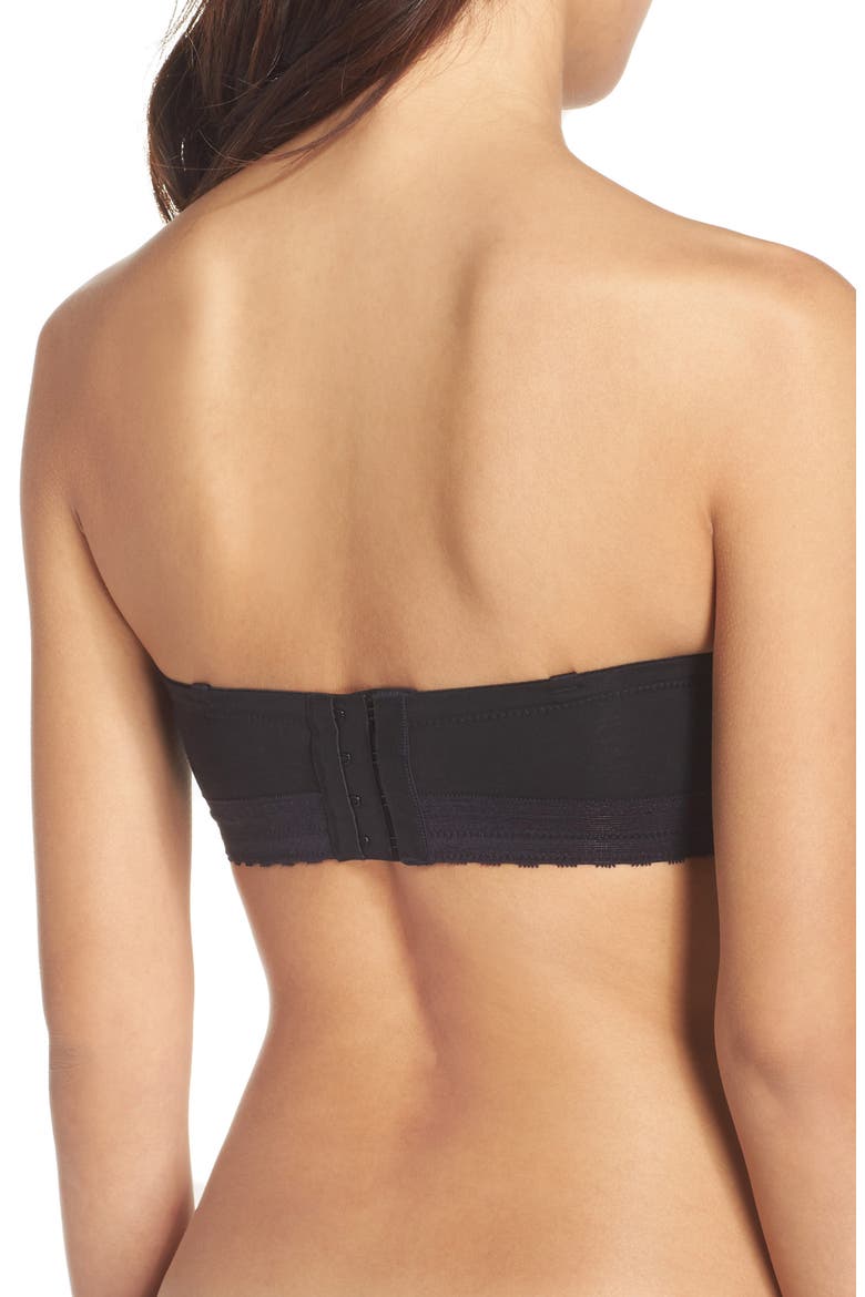 Truly Smooth Strapless Underwire Bra, Alternate, color, BLACK