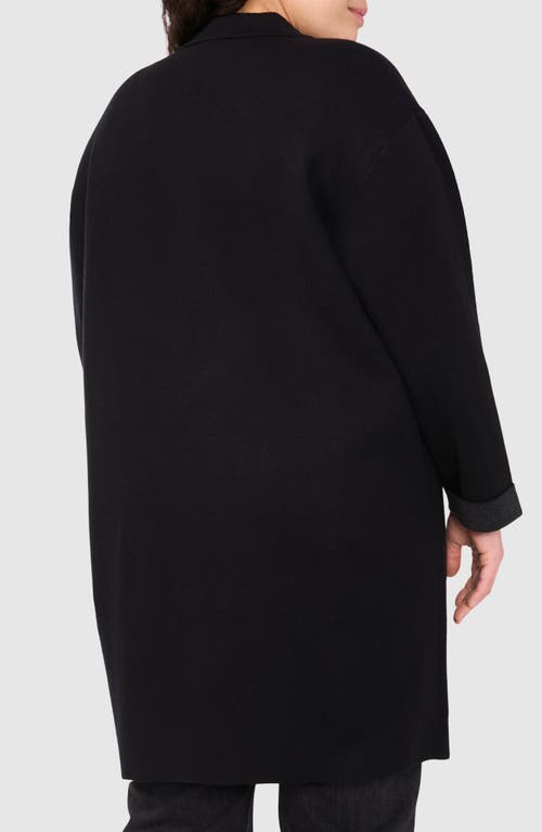 Halogenr Halogen(r) Lapel Long Cardigan In Rich Black