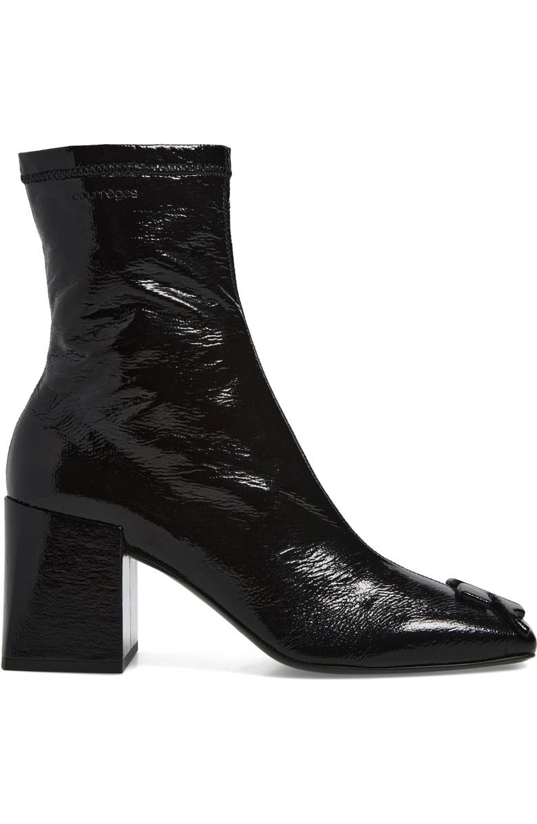 Courrèges Re-edition Vinyl Ankle Boot, Alternate, color, Black